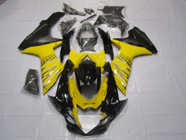 Jaune Noir Mat 2011-2024 Suzuki GSXR 600-750 Carénage Moto Jaune Noir Mat 2011-2024 Suzuki GSXR 600-750 Carénage Moto