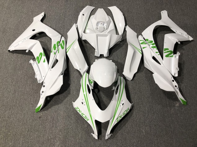 Kawi Blanc Vert Perle 2016-2019 Kawasaki ZX10R Carénage Moto Kawi Blanc Vert Perle 2016-2019 Kawasaki ZX10R Carénage Moto