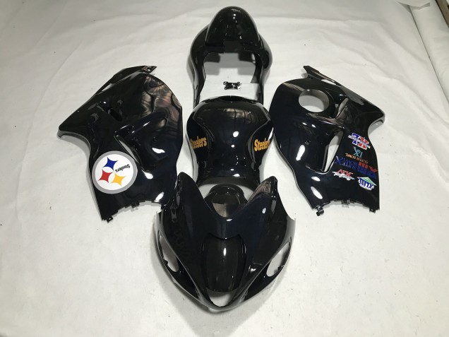 Logo De L'Équipe Noir Brillant 1997-2007 Suzuki GSXR 1300 Carénage Moto Logo De L'Équipe Noir Brillant 1997-2007 Suzuki GSXR 1300 Carénage Moto