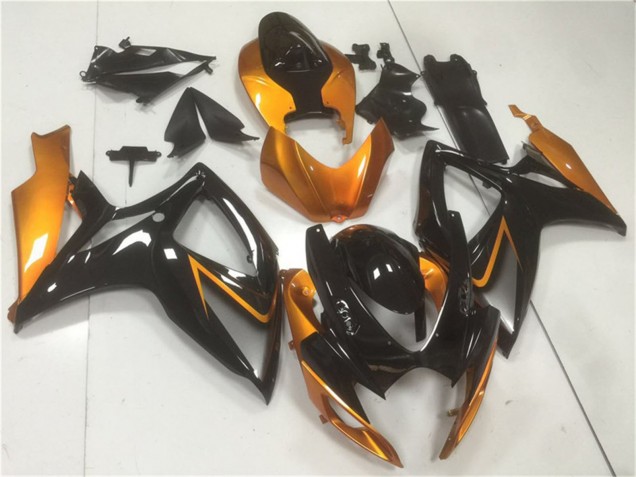 Carénages Moto Suzuki GSXR 600/750 2006-2007 - Orange Noir Brillant