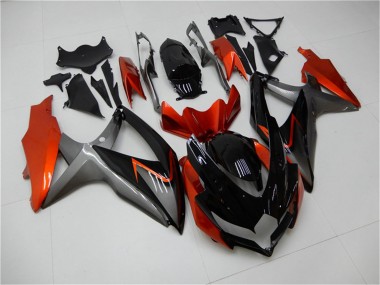 Carénages Moto Suzuki GSXR 600/750 2008-2010 - Orange Gris Noir Brillant