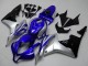 Carénages Moto Honda CBR600RR 2007-2008 - Argent Bleu Noir Brillant OEM Style