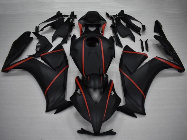 Carénages Moto Honda CBR1000RR 2012-2016 - Noir Mat Rouge