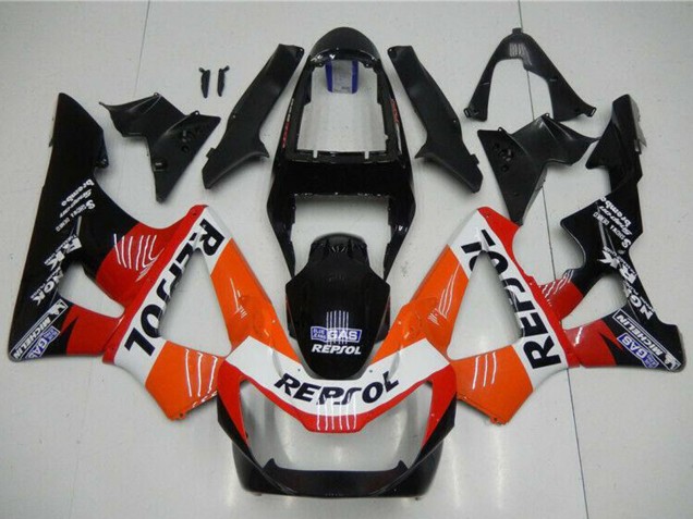 Carénages Moto Honda CBR900RR 929RR 2000-2001 - Orange Blanc Rouge Noir Brillant Repsol