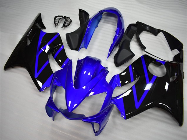 Kits Carénage Moto Honda CBR600 F4i 2004-2007 - Bleu Noir Brillant