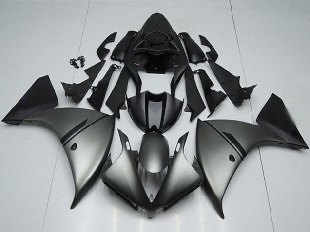 Carénages Moto Yamaha YZF R1 2012-2014 - Gris Mat Noir Mat