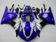Carénages Moto Yamaha YZF R6 2003-2004 - Bleu Blanc Noir Brillant