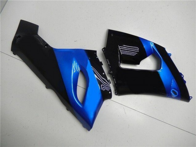 Kits Carénage Moto Kawasaki ZX6R 2005-2006 - Bleu Noir Brillant