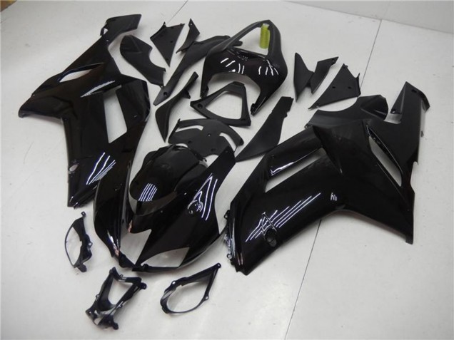 Carénage Moto ABS Kawasaki ZX6R 2007-2008 - Noir Brillant