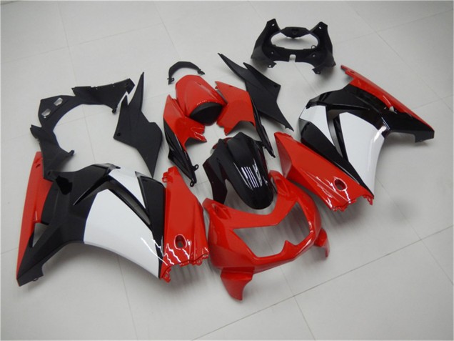 Carénages Moto Kawasaki EX250 2008-2012 - Rouge Blanc Noir