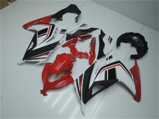 Carénages Moto Kawasaki Ninja 300 EX300R 2013-2024 - Blanc Rouge Noir