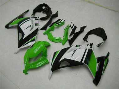 Carénages Moto Kawasaki Ninja 300 EX300R 2013-2024 - Blanc Vert Noir