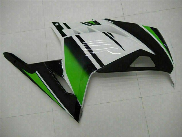 Carénages Moto Kawasaki Ninja 300 EX300R 2013-2024 - Blanc Vert Noir