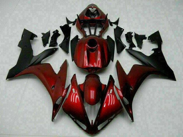 Carénages Moto Yamaha YZF R1 2004-2006 - Rouge Marron Noir Mat