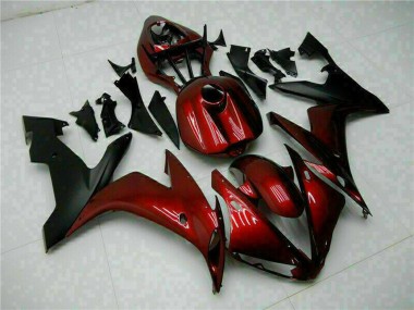 Carénages Moto Yamaha YZF R1 2004-2006 - Rouge Marron Noir Mat