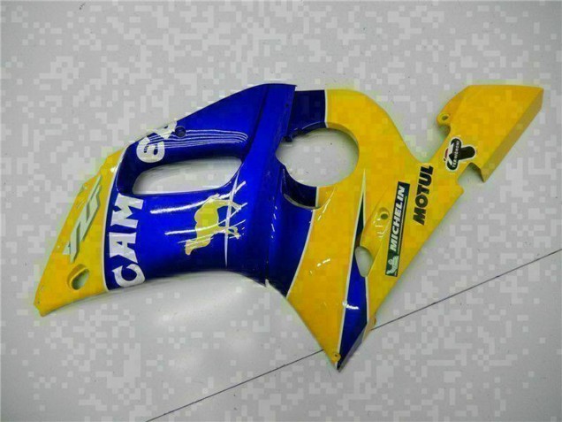 Carénages Moto Yamaha YZF R6 1998-2002 - Jaune Bleu Blanc Chameau Motul