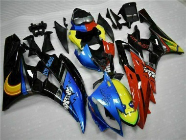 Carénages Moto Yamaha YZF R6 2006-2007 - Jaune Bleu Rouge Noir Brillant Requin