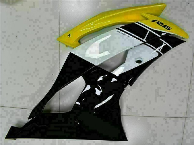 Carénages Moto Yamaha YZF R6 2008-2016 - Jaune Blanc Noir Brillant