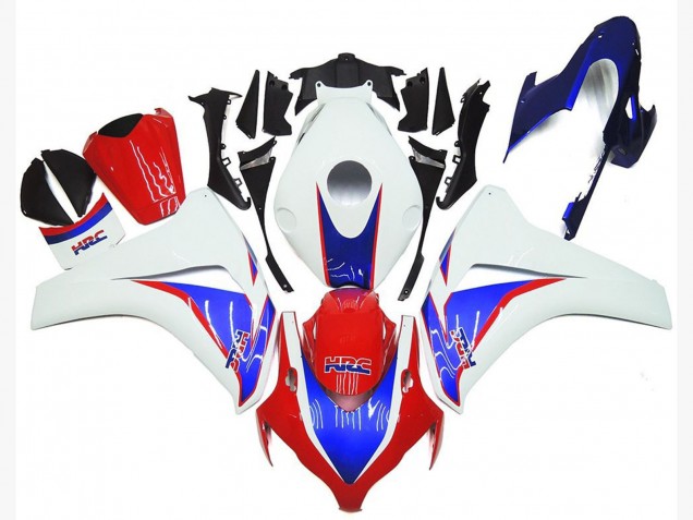 Kits Carénage Moto Honda CBR1000RR 2008-2011 - Blanc Bleu Rouge HRC