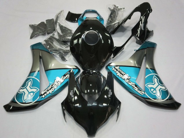 Carénages Moto Honda CBR1000RR 2008-2011 - Bleu Clair Gris Noir Brillant