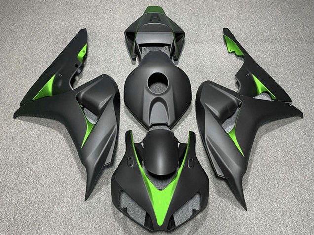 Carénages Moto Honda CBR1000RR 2006-2007 - Noir Mat Vert