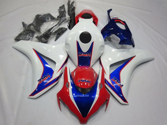 Carénages Moto Honda CBR1000RR 2008-2011 - Blanc Bleu Rouge HRC OEM Style