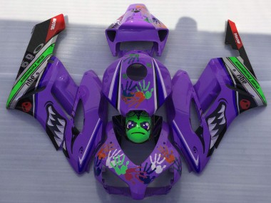 Carénages Moto Honda CBR1000RR 2004-2005 - Violet Vert Noir Rouge Requin