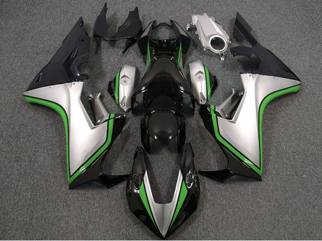 Carénages Moto Honda CBR1000RR 2017-2023 - Argent Vert Noir Brillant