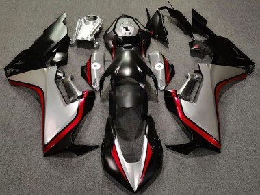 Carénages Moto Honda CBR1000RR 2017-2023 - Argent Rouge Noir Brillant