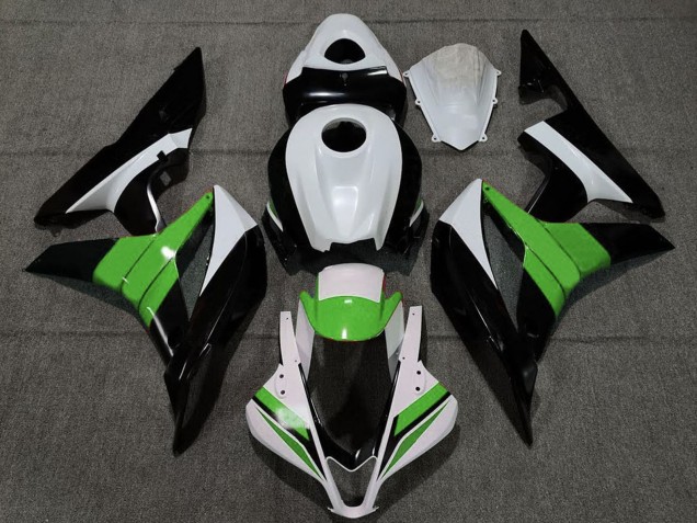 Carénages Moto Honda CBR600RR 2007-2008 - Blanc Vert Noir Brillant