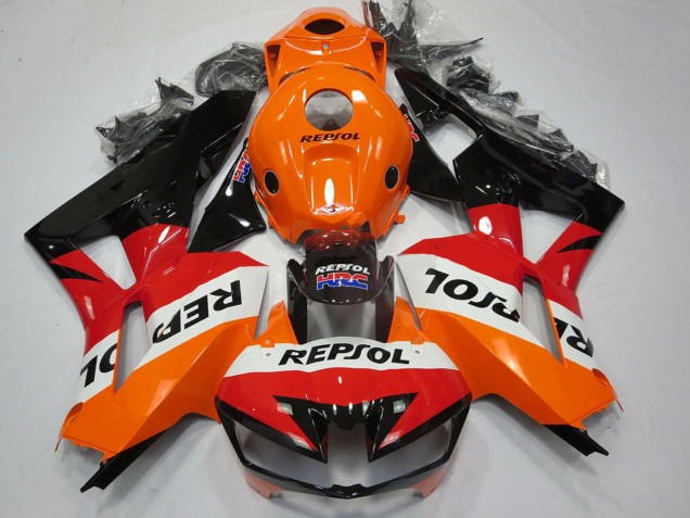 Carénages Moto Honda CBR600RR 2013-2023 - Orange Blanc Rouge Noir Brillant Repsol