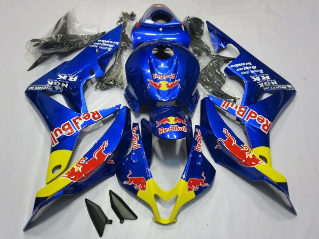Carénages Moto Honda CBR600RR 2007-2008 - Bleu Jaune Red Bull