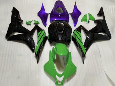 Carénages Moto Honda CBR600RR 2007-2008 - Violet Vert Noir Brillant