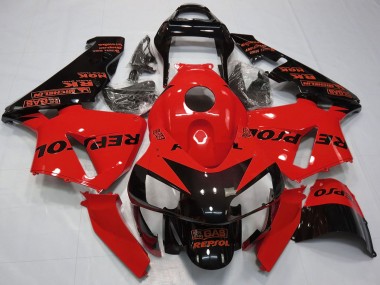 Carénages Moto Honda CBR600RR 2003-2004 - Rouge Noir Brillant Repsol