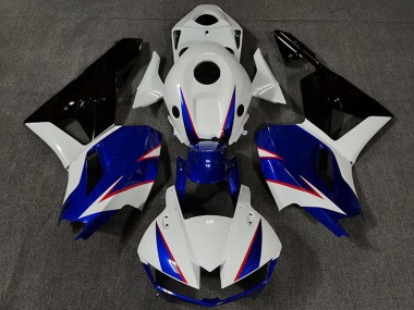 Carénages Moto Honda CBR600RR 2013-2023 - Blanc Bleu Noir Brillant