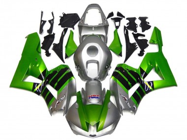 Carénages Moto Honda CBR600RR 2013-2023 - Argent Vert Noir Brillant HRC