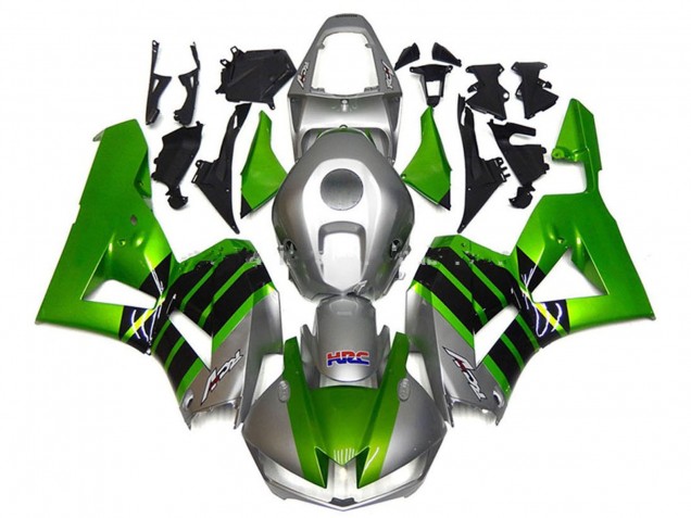 Carénages Moto Honda CBR600RR 2013-2023 - Argent Vert Noir Brillant HRC
