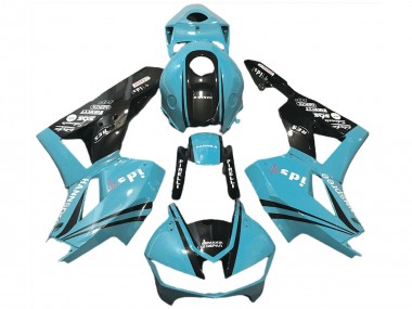 Carénages Moto Honda CBR600RR 2013-2023 - Bleu Clair Noir Brillant