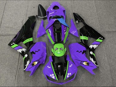 Carénages Moto Honda CBR600RR 2013-2023 - Violet Vert Bleu Noir Brillant Requin
