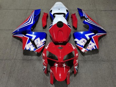 Carénages Moto Honda CBR600RR 2005-2006 - Blanc Rouge Bleu 69