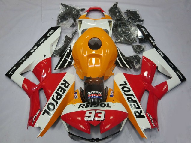 Carénages Moto Honda CBR600RR 2013-2023 - Orange Blanc Rouge Noir Brillant Repsol 93