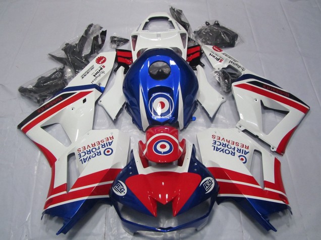 Carénages Moto Honda CBR600RR 2013-2023 - Blanc Rouge Bleu Royal Air Force