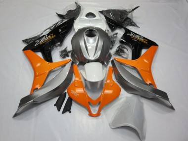 Carénages Moto Honda CBR600RR 2007-2008 - Argent Orange Noir Brillant