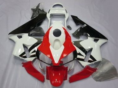 Carénage Moto Honda CBR600RR 2003-2004 - Blanc Rouge Noir Brillant