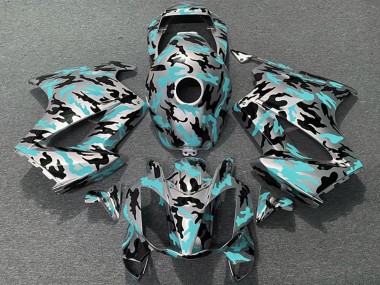 Carénages Moto Honda VFR 800 2002-2013 - Teal Camouflage