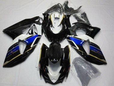 Carénages Moto Suzuki GSXR 1000 2009-2016 - Bleu Blanc Or Noir