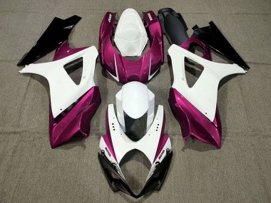 Carénages Moto Suzuki GSXR 1000 2007-2008 - Blanc Rose Noir