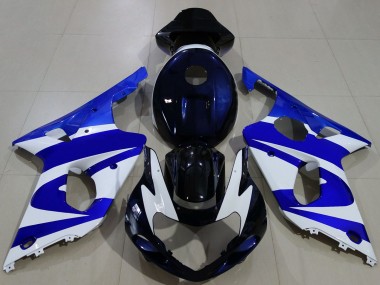 Carénages Moto Suzuki GSXR 1000 2000-2002 - Bleu Blanc Noir