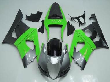 Carénages Moto Suzuki GSXR 1000 2003-2004 - Vert Argent Noir