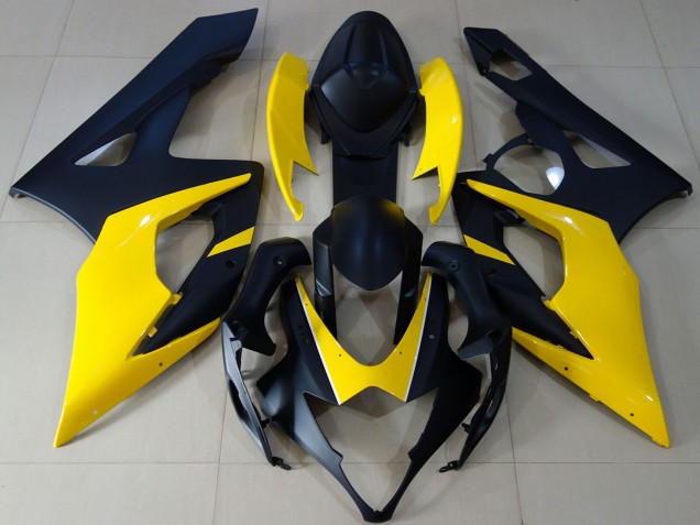 Carénages Moto Suzuki GSXR 1000 2005-2006 - Noir Mat Jaune